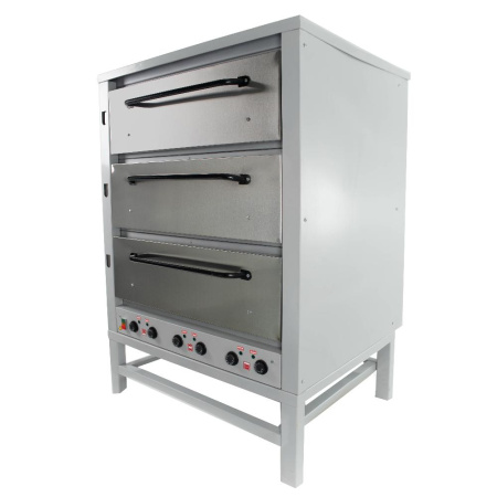 Хлебопекарная ярусная печь ХПЭ-500 (нерж.) в обрешетке